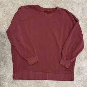 Lululemon Women’s French Terry Sweatshirt Size 10 | Burgundy | GUC